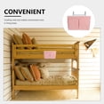 thumbnail image 3 of OULII Dormitory Bedside Hanging Basket Pink Cotton Linen Iron 1Pcs for Bunk Beds, 3 of 8