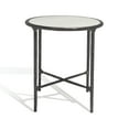 thumbnail image 2 of SAFAVIEH Couture Jessa Glam Glass Top Metal Round End Table, Black/White, 2 of 11