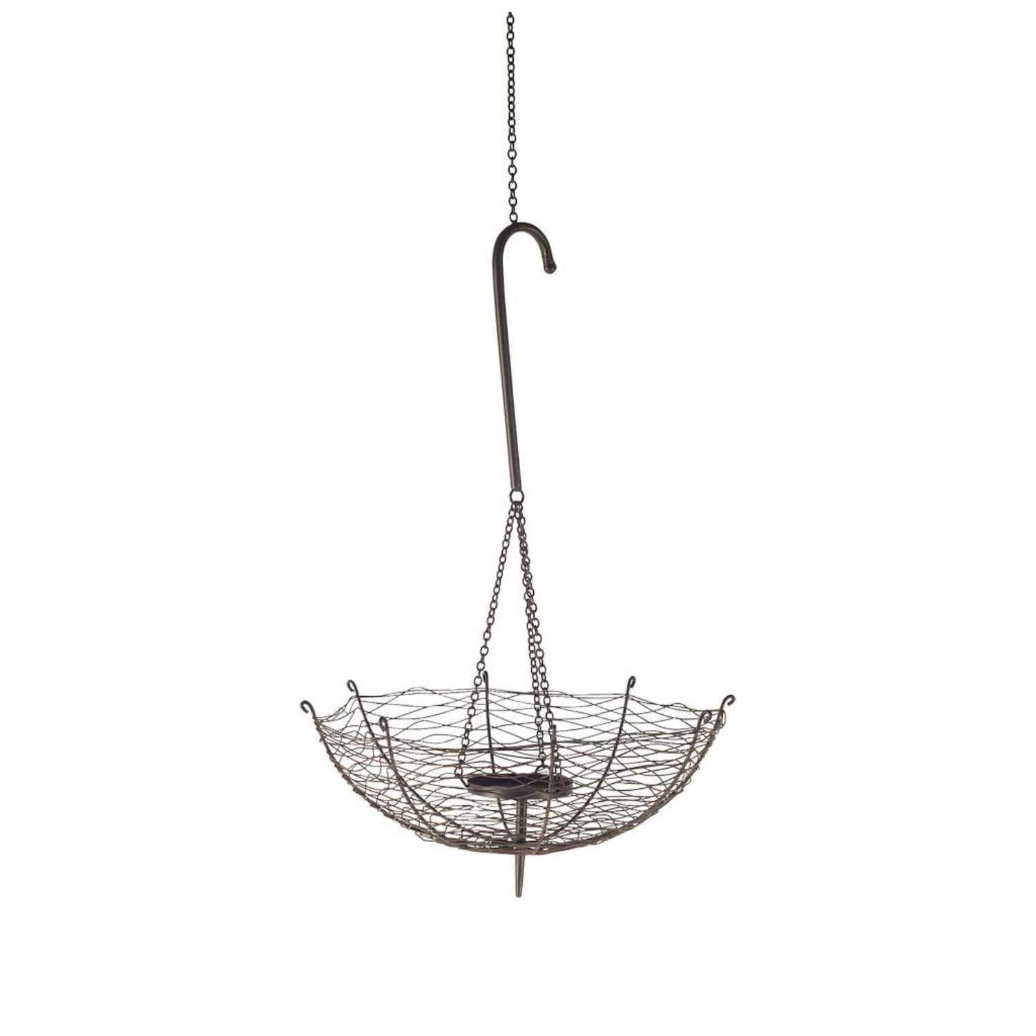 Mercana Rihanna II Medium Black Metal Umbrella Candle Holder Lantern