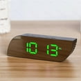 thumbnail image 3 of Reloj despertador digital Inteprter con pantalla de temperatura y humedad niveles de ajuste de brillo verde, 3 of 6