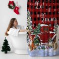 thumbnail image 5 of Christmas Snowman Bathroom Shower Curtain Xmas Tree Snowflake Winter Truck Plaid Waterproof Washable Shower Curtains for Bathtub Bath Decor with Grommets and Hook 54 X 78 Inch, 5 of 8