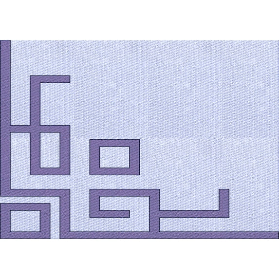 Ahgly Company Machine Washable Indoor Rectangle Transitional Lavender Blue Area Rugs, 8' x 10'