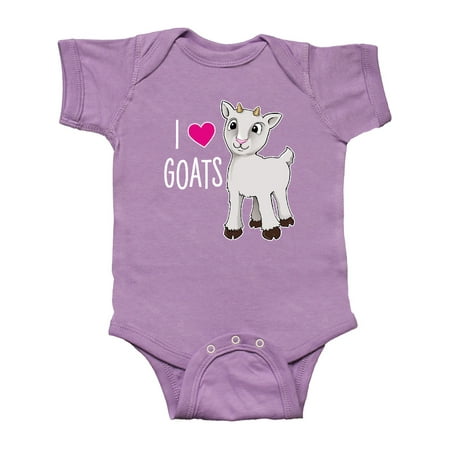 

Inktastic I Love Goats- cute goat Gift Baby Boy or Baby Girl Bodysuit