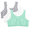 Mint Chip/ White/ Heather Grey, variant on Fruit of the Loom Women's Cotton Sports Bra, 3-Pack, Style-9012, Tank or Racerback Style