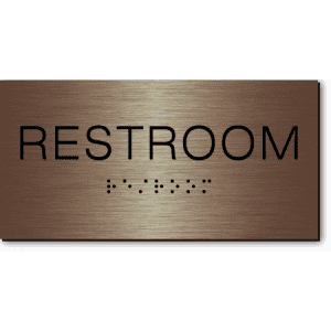 

RESTROOM Sign-Copper / Black (1 Unit)