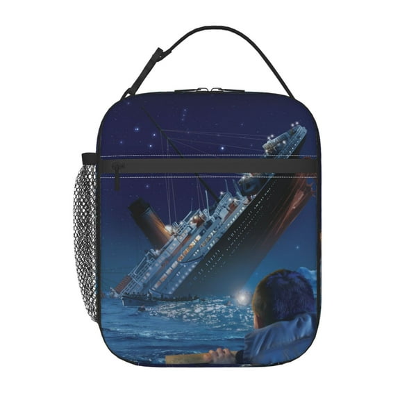 Titanic Lunch Bag Portable Lnsulation Lunch Box Multifunctional Reusable Tote Bag for Office Work Picnic Unisex
