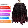 thumbnail image 4 of SHCKE Dreadlock Wigs 8" Pre-twisted Spring Twist Braids Synthetic Braiding Short Wigs Twist Braided Wigs for Women, 4 of 5