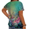thumbnail image 2 of CLOOCL Plus Size Blouses Fantasy Garden Graphic Printing Short Sleeve Female Tops, 2 of 6