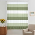 thumbnail image 3 of Sage Green White Striped Sheer Curtains 54 Inches Long, Farmhouse Stripes Light Filering Curtains, Breathable Simi Curtain Privacy Drapes for Kitchen Bathroom Nursery Small Window Treatment, 3 of 9