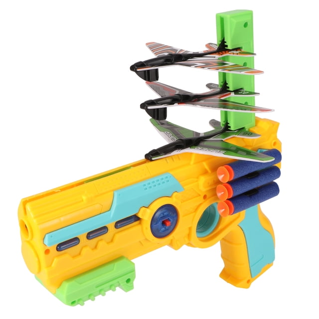 Juguete De Avión De Burbujas, Juego De Avión De Espuma No Tóxica, Juguete Divertido De Lanzador De Avión, Juguete De Avión De Catapulta Con Bala Suave Y Planeador Para Niños Mayores De 3 Años Cateissary FN002668-00