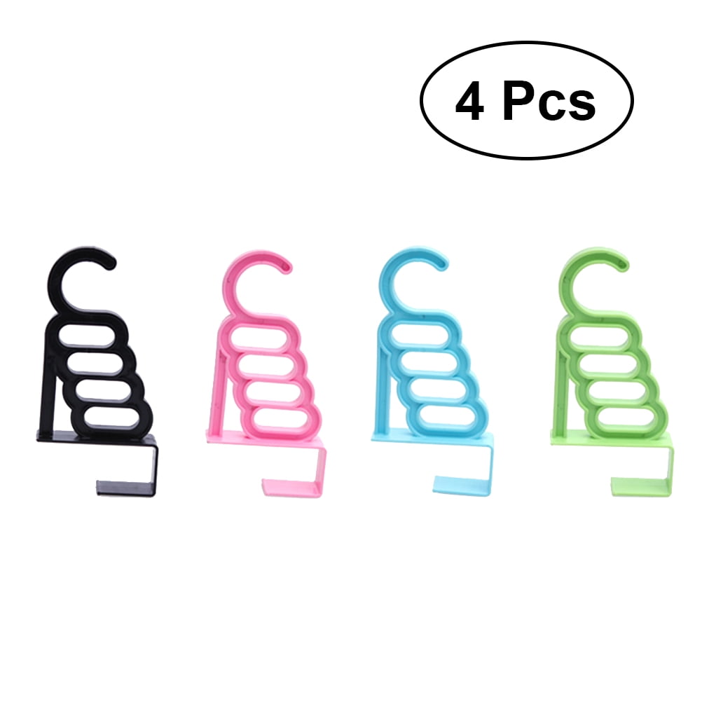 4Pcs Over The Door Hanger Hook Plastic Rack Organizer for Bags Clothes