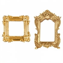 DESIGNICE 2Pcs Vintage Picture Frames,Combo Play Photo Frames,Free Arrange Gold Picture Frames,5.91"X5.91",Style1