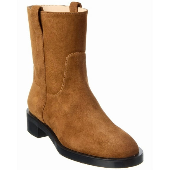Stuart Weitzman Lenora Suede Bootie, 8.5, Brown