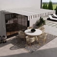 thumbnail image 5 of ALEKO 10 x 8 ft Grey White Striped Motorized Retractable Patio Awning, 5 of 13
