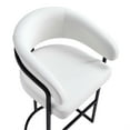 thumbnail image 5 of Manhattan Comfort Augusta Barstool with Metal Base in White - Set of 3, 5 of 11