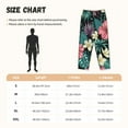 thumbnail image 4 of Lsque Green Tropical Leaves Print Women's Pajama Pants, Lounge Pant - Comfortable Home Wear,Elastic Waistband, Stylish Design-Medium, 4 of 9