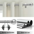 thumbnail image 3 of WIDYANA Silver Curtain Rods for Window 30 to 48 inches Adjustable 1 inch Diameter with Brackets, 3 of 7