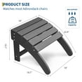 thumbnail image 3 of Huisuilinss Adirondack Ottoman Foot Rest,HDPE Patio Footrest For Adirondack Chair,Weather-Resistant Outdoor Footrest Foot Stool For Outside Porch Pool Lawn Backyard, 3 of 7