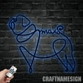 thumbnail image 3 of Craftnamesign Personalized Pug Dog Metal Wall Art Led Light, Pug Dog Metal Sign, 3 of 5