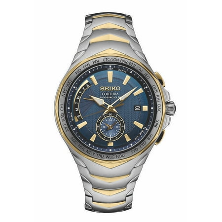 Seiko Dual Time - Seiko Men's Coutura Radio Synk Solar Duel Time Watch SSG020