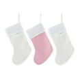 thumbnail image 3 of Babys First Christmas Stocking,Large Christmas Ornaments 2026 Pink Grey | My 1st Christmas Stockings for Baby Girls or Boys,Double-Sided Wool Home Decorations for Xmas Tree Window Fireplace, 3 of 4