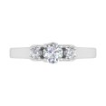 thumbnail image 3 of 1/2 Carat 3-Stone Diamond Engagement Ring in 14K White Gold (Ring Size 5.25), 3 of 4