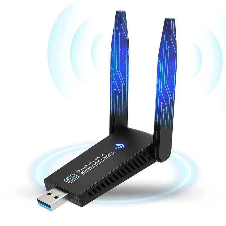 Pudsigt Countryside Overtræder Doosl USB WiFi Adapter, CD Driver-Free AC 1300Mbps Dual Band 5dBi High Gain  Antenna 2.4GHz/ 5GHz Wireless Network Adapter for Desktop PC, Support  Win11/10/8/7/XP/Mac iOS, Include Free U Disk - Walmart.com