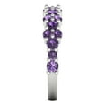 thumbnail image 4 of 0.98 ctw Wedding Band for Women - 18K White Gold Simulated Alexandrite Stackable Eternity Ring, 4 of 6