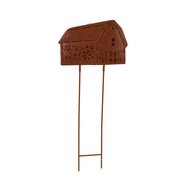 Solar Lighted Laser Cut Garden Stakes, Farmhouse