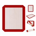 thumbnail image 4 of Silicone Fiberglass Baking Mat, Non Stick Heat Resistant Oven Liner 8.3x8.3 Inch (21x21cm) Red, Reusable Dishwasher Safe Baking Tray Liner for Oven Cooking, 4 of 6