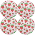 thumbnail image 2 of Cute Strawberry Placemats Round Table Mats Non-Slip Washable Heat Resistant Kitchen Place Mat for Home Dining Coffee Tabletop (4PCS) Home Decor, 2 of 7