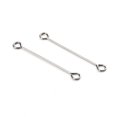 thumbnail image 2 of 100 pc Tarnish Resistant 304 Stainless Steel Eye Pins Double Sided Eye Pins Stainless Steel color 26.5x0.6mm Hole: 1.5mm, 2 of 2