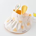 thumbnail image 3 of Baby Girls Roll-up Sun Hat, Infant Cute Cartoon Open Top Visor Hat Summer Beach Sun Protection Cap Adjustable(6M-3T), 3 of 7