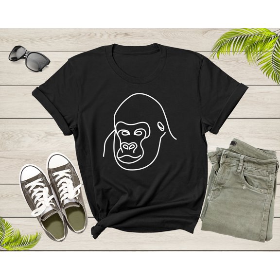Cool Gorilla Lover Tshirt Design Gift For Adult Men Women Boys Girl Funny Gorilla Animal Graphic Present Shirt Gift Idea Gorilla Gym T-shirt