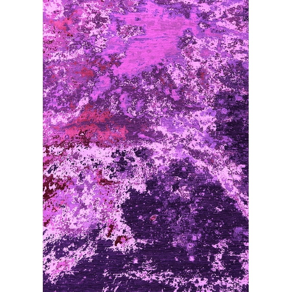 Ahgly Company Indoor Rectangle Oriental Pink Industrial Area Rugs, 5' x 7'
