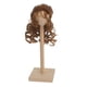 thumbnail image 2 of 1/4 Girl Doll Peluca Rizada oporte De Exhibición De Madera Flaxen CUTICAT Peluca de muñeca con soporte, 2 of 7