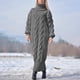 thumbnail image 1 of Suéter de punto suelto con cuello alto y giro de color sólido de estilo europeo y americano para otoño e invierno, suéter de vestir para viajeros con temperamento, 1 of 6