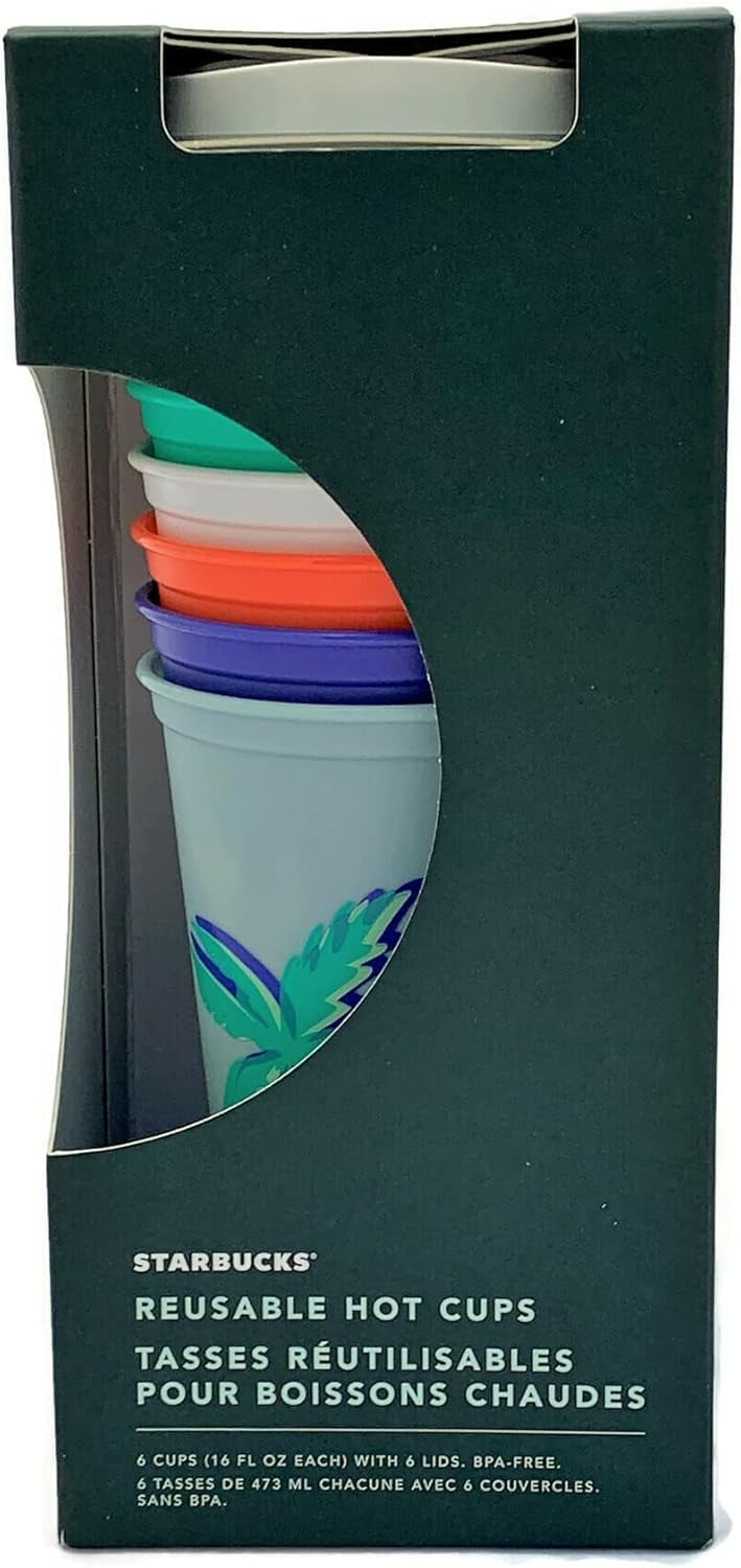 Starbucks, Reusable Hot Cup, Tropical Collection, 16 oz
