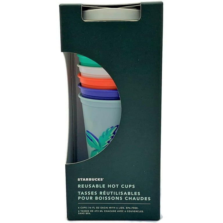 Starbucks Reusable Hot Cup Tropical Collection (Pack Of 6 Cups