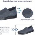 thumbnail image 2 of Men's Casual Loafers Lightweight Slip-on Outdoor Comfort Walking Sport Fashion Mesh Non-Slip Breathable Shoes Gray 10 US, 2 of 7