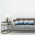 thumbnail image 3 of Ambesonne Ombre Throw Pillow Cover 4 Pack, Gradual Color Change Modern, 16", Blue and Brown, 3 of 5