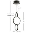 thumbnail image 2 of JONATHAN Y Loop 7.75" Adjustable Integrated LED Metal Ring Pendant, Black, 2 of 7