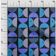thumbnail image 2 of oneOone Viscose Jersey Medium Blue Fabric Geometric Circle Dress Material Fabric Print Fabric By The Yard 60 Inch Wide, 2 of 4