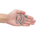thumbnail image 3 of 30 Packs Spring Snap Hook M5 1.97inch Stainless Steel 304 Carabiner Clips Keychain Heavy Duty Quick Link Hook for Camping, Hiking, Outdoor and Gym, Small, 3 of 5