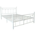 thumbnail image 5 of SYNGAR White Metal Platform Bed Frame Full Size With Vintage Headboard and Footboard, Steel Legs, Underbed Storage, Strong Slat Support, No Box Spring Needed, Noise Free, 5 of 10