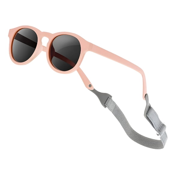 GJX Baby Sunglasses with Strap,Pink,For Kids 0-3 Years Kids Sunglasses