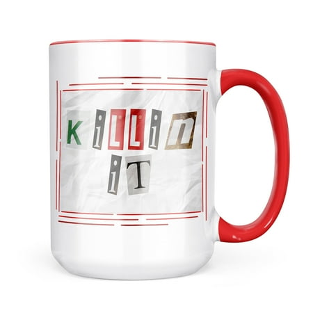 

Neonblond Killin It Ransom Blackmail Letter Mug gift for Coffee Tea lovers