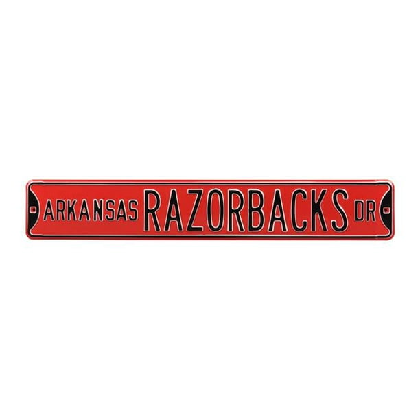 Authentic Street Signs 70024 Arkansas Razorbacks Dr Rouge Panneau de Rue