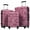 Pink Purple, variant on Euroco 3 Piece Luggage Sets, ABS+PC Hardshell Suitcase with TSA Lock and Spinner Wheels,Lightweight Suitcase Set for Family Travel,Pink