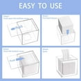 thumbnail image 5 of HIIMIEI Acrylic Tissue Box Cover 5.4x5.4x5.4'' Clear Tissue Holder Napkin Dispenser for Home Office Restaurant-Clear, 5 of 13